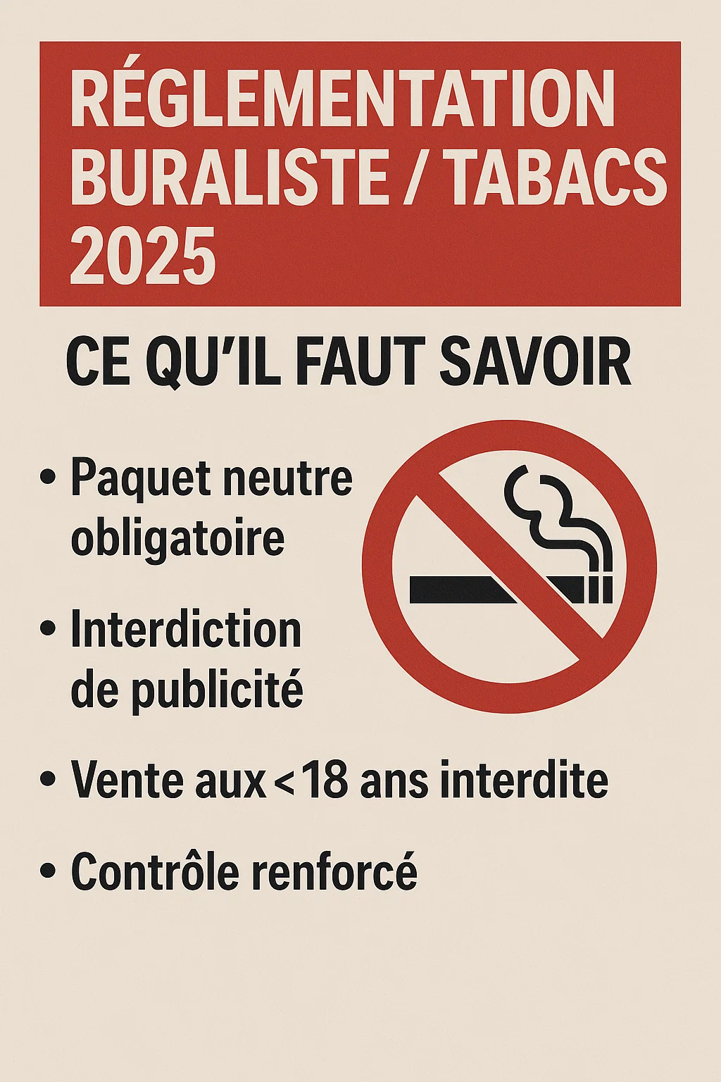 Réglementation Buraliste / Tabacs 2025 : ce qu’il faut savoir
