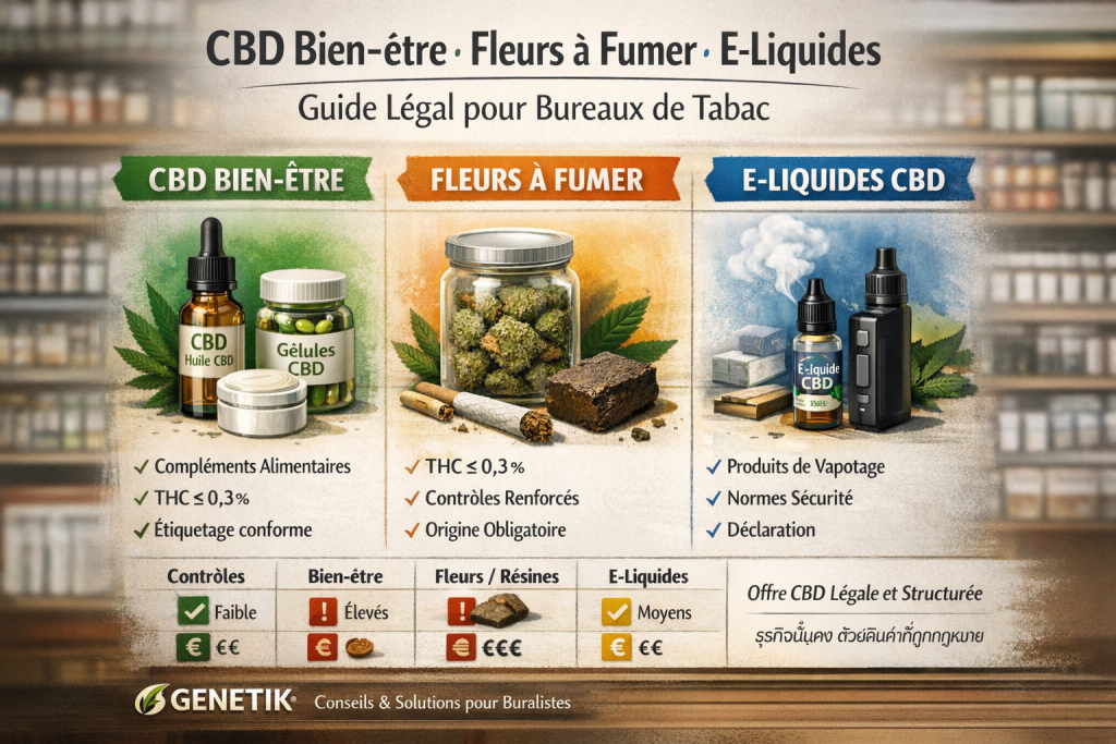 Différence entre CBD bien-être produits fumer e-liquides