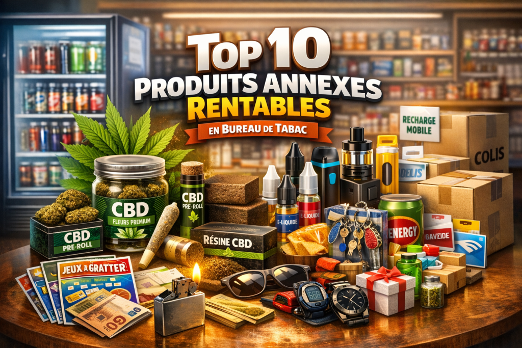 Top 10 produits annexes plus rentables bureau tabac