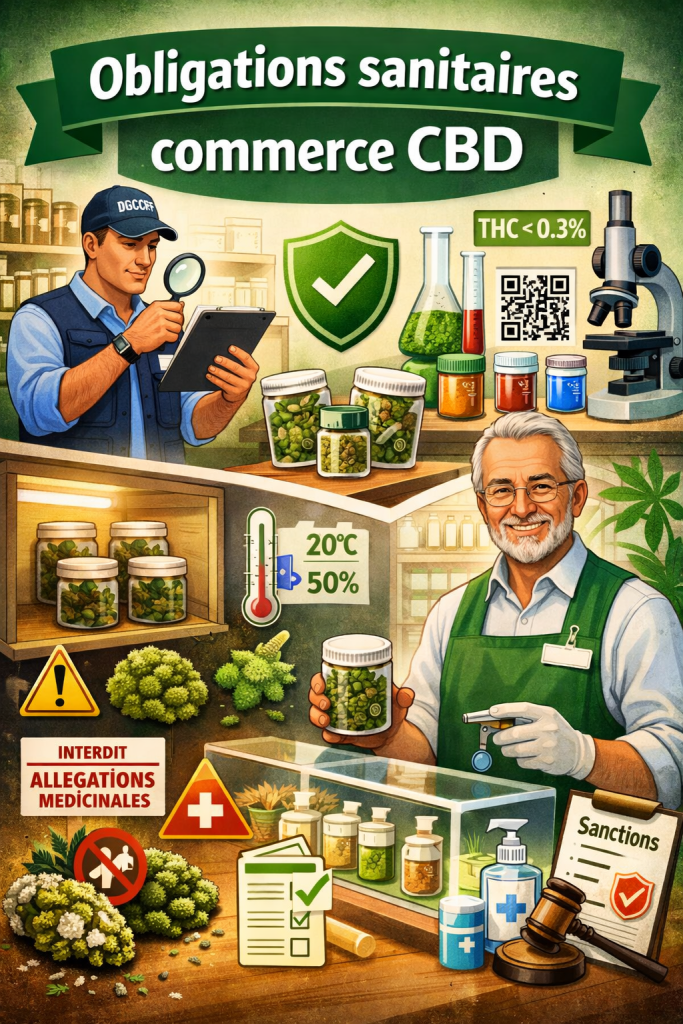 obligations sanitaires commerce CBD